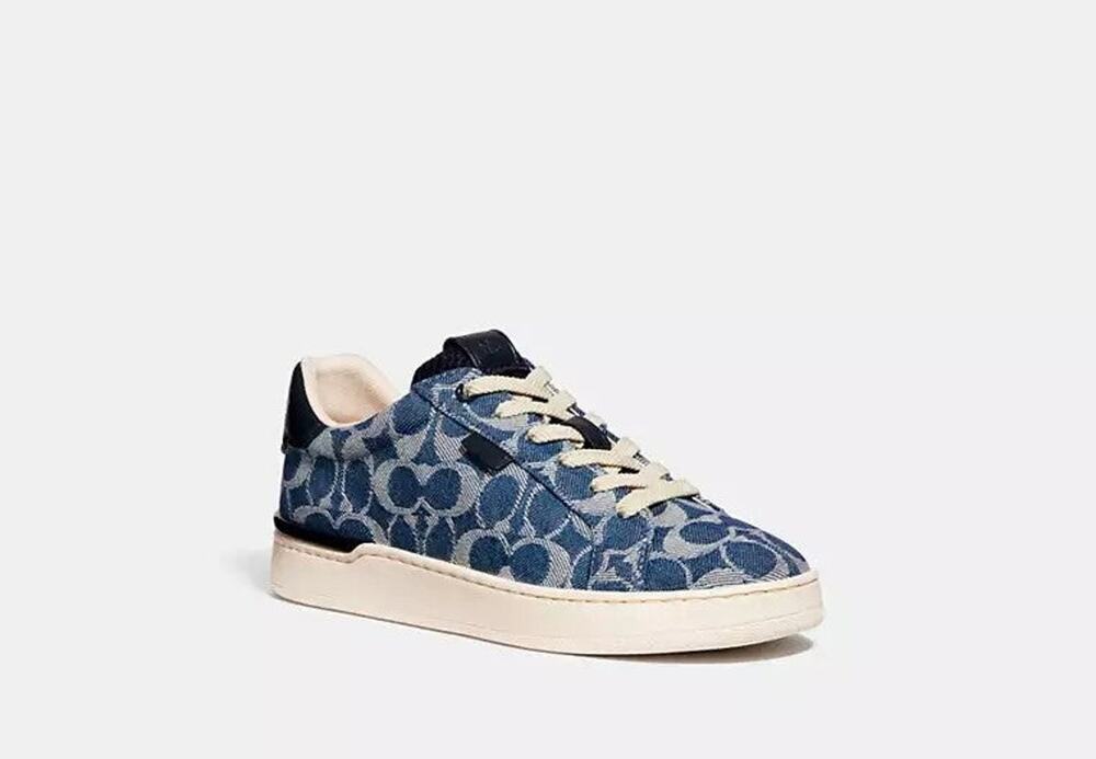 Coach Lowline Low Top Signature Denim Sneakers - 9